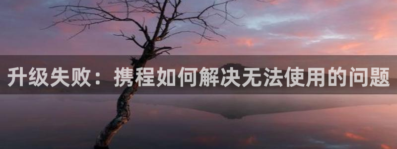 海角社区hja42：升级失败：携程如何解决无法使用的问题